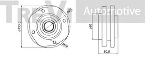 Фото Комплект подшипника ступицы колеса TREVI AUTOMOTIVE WB2110