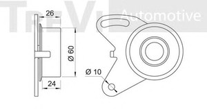 Фото Натяжний ролик, ремінь ГРМ TREVI AUTOMOTIVE TD1052