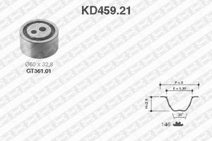 Фото Комплект ременю ГРМ SNR/NTN KD459.21