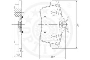 Фото Гальмівні колодки OPTIMAL 12468