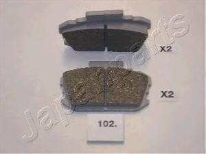 Фото Комлект гальмівних колодок, дисковий механізм Japan Parts PA-102AF