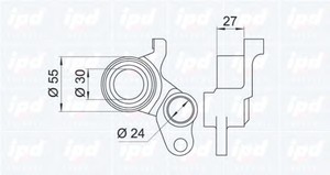 Фото Натяжний ролик, ремінь ГРМ IPD 14-0639