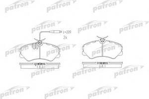Фото Колодки гальмівні дискові передні, комплект Patron PBP510