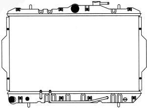 Фото Радіатор, охолодження двигуна SAKURA  Automotive 1220-0108