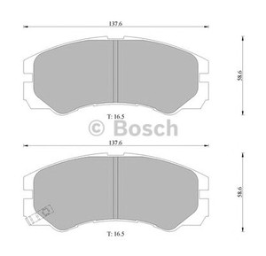 Фото Комлект гальмівних колодок, дисковий механізм Bosch 0 986 505 961