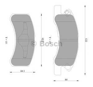 Фото Комплект гальмівних колодок, дискове гальмо Bosch 0 986 AB2 421