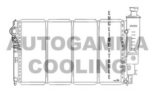 Фото Радіатор, охолодження двигуна AUTOGAMMA 104698