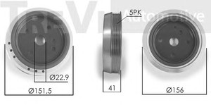 Фото Ременный шкив, коленчатый вал TREVI AUTOMOTIVE PC1242