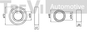 Фото Комплект подшипника ступицы колеса TREVI AUTOMOTIVE WB1395