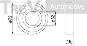Фото Комплект подшипника ступицы колеса TREVI AUTOMOTIVE WB1903