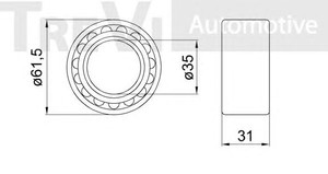 Фото Комплект подшипника ступицы колеса TREVI AUTOMOTIVE WB2182