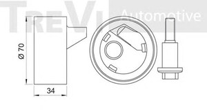 Фото Натяжний ролик, ремінь ГРМ TREVI AUTOMOTIVE TD1320