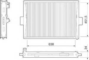Фото Радіатор, охолодження двигуна Magneti Marelli 350213266000
