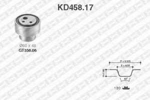 Фото Комплект ременю ГРМ SNR/NTN KD458.17