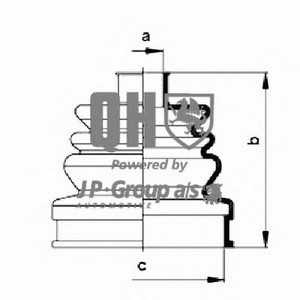 Фото Комплект пильовика, привідний вал JP Group 5653700119