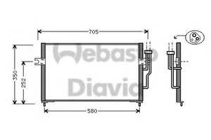 Фото Конденсатор, кондиціонер WEBASTO 82D0225333A