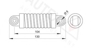 Фото Амортизатор, поліклиновий ремінь AUTEX 654260