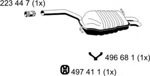 Фото Глушитель выхлопных газов конечный ERNST 244206