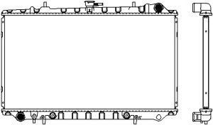 Фото Радіатор, охолодження двигуна SAKURA  Automotive 3341-1009