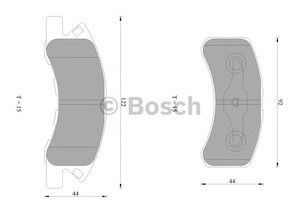 Фото Комплект гальмівних колодок, дискове гальмо Bosch 0 986 AB1 079