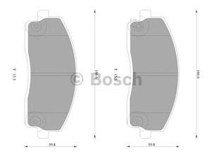 Фото Комплект гальмівних колодок, дискове гальмо Bosch 0 986 AB1 143