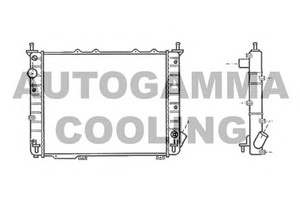 Фото Радіатор, охолодження двигуна AUTOGAMMA 101184