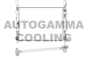 Фото Радіатор, охолодження двигуна AUTOGAMMA 105672