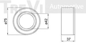 Фото Комплект подшипника ступицы колеса TREVI AUTOMOTIVE WB1939