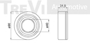 Фото Комплект подшипника ступицы колеса TREVI AUTOMOTIVE WB2067