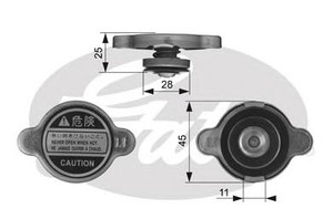 Фото Крышка, резервуар охлаждающей жидкости Gates RC212