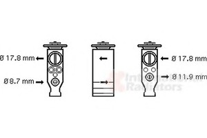 Фото Расширительный клапан, кондиционер VAN WEZEL 09001244