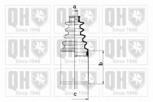Фото Комплект пильовика, привідний вал QUINTON HAZELL QJB250