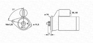 Фото Стартер Magneti Marelli 943 25 400 301 0