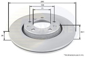 Фото Гальмівний диск COMLINE ADC1580V