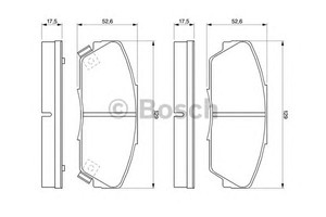 Фото Комплект гальмівних колодок, дискове гальмо Bosch 0 986 461 125