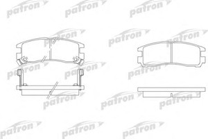 Фото Колодки гальмівні дискові задні, комплект Patron PBP803