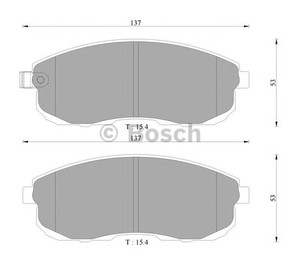 Фото Комплект гальмівних колодок, дискове гальмо Bosch 0 986 AB3 063