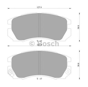 Фото Комплект гальмівних колодок, дискове гальмо Bosch 0 986 AB9 235