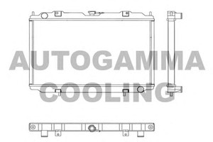 Фото Радіатор, охолодження двигуна AUTOGAMMA 102187