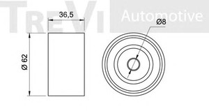 Фото Натяжний ролик, ремінь ГРМ TREVI AUTOMOTIVE TD1401