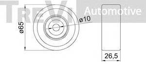 Фото Натяжний ролик, поліклиновий ремінь TREVI AUTOMOTIVE TA1649