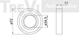 Фото Комплект подшипника ступицы колеса TREVI AUTOMOTIVE WB1260