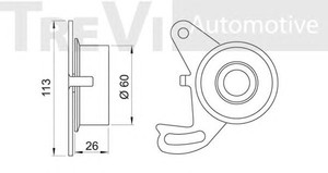 Фото Натяжний ролик, ремінь ГРМ TREVI AUTOMOTIVE TD1051
