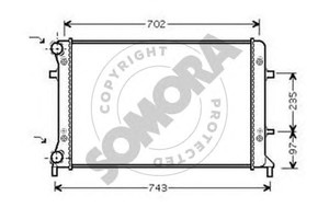 Фото Радіатор, охолодження двигуна SOMORA 351040G
