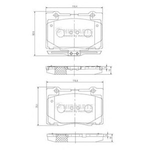 Фото Комплект гальмівних колодок, дискове гальмо Nipparts N3604070