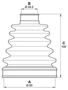 Фото Комплект пильовика, привідний вал OPEN PARTS SJK7153.00