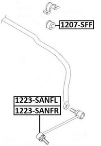 Фото Тяга / стояк, стабілізатор Asva 1223-SANFR