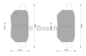 Фото Комплект гальмівних колодок, дискове гальмо Bosch 0 986 AB1 081