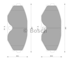 Фото Комплект гальмівних колодок, дискове гальмо Bosch 0 986 AB2 345