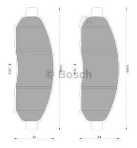 Фото Комплект гальмівних колодок, дискове гальмо Bosch 0 986 AB2 372